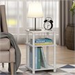 Pemberly Row Turn-N-Tube Wood 3-Tier End Table in White/Espresso (Set of 2)