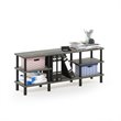 Pemberly Row Wood 3-Tier Wide Shelf TV Stand for TV up to 47