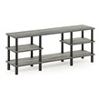 Pemberly Row Wood 3-Tier Wide Shelf TV Stand for TV up to 47