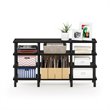 Pemberly Row Wood 4-Tier Wide Shelf TV Stand for TV up to 47
