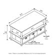 Pemberly Row Turn-N-Tube Engineered Wood Coffee Table in Black Oak/Brown