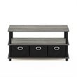 Pemberly Row Turn-N-Tube Engineered Wood Coffee Table in French Oak Gray/Black