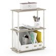 Pemberly Row Turn-N-Tube Wood 3-Tier Shelf Display Rack with Classic Tube in Oak