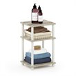 Pemberly Row 3-Tier Turn-N-Tube Engineered Wood End Table in Sonoma Oak/White