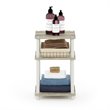 Pemberly Row 3-Tier Turn-N-Tube Engineered Wood End Table in Sonoma Oak/White