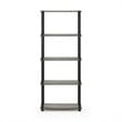 Pemberly Row Engineered Wood 5-Tier Shelf Display Rack in French Oak Gray