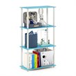 Pemberly Row Turn-N-Tube Engineered Wood 4-Tier Shelf Display Rack in Light Blue