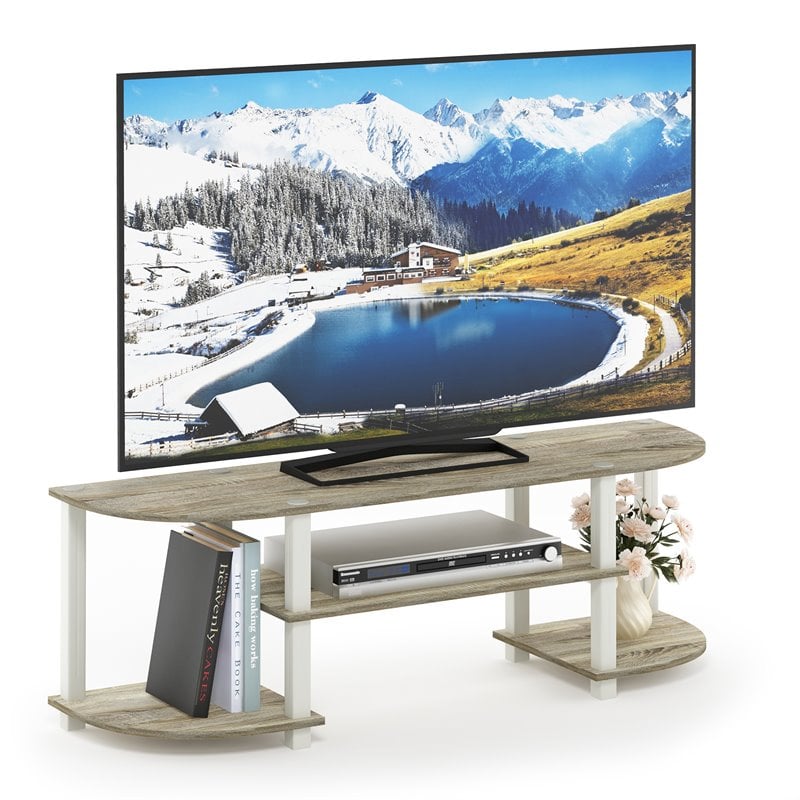 Pemberly Row Wood TV Entertainment Center for TV up to 55