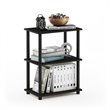 Pemberly Row Turn-N-Tube Wood No Tool 3-Tier Storage Shelf in Espresso/Black