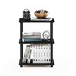 Pemberly Row Turn-N-Tube Wood No Tool 3-Tier Storage Shelf in Espresso/Black
