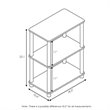 Pemberly Row Turn-N-Tube Wood No Tool 3-Tier Storage Shelf in Espresso/Black