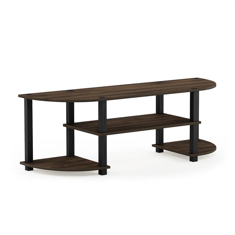 Pemberly Row Turn-S-Tube Wood TV Entertainment Center for TV up to 55