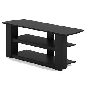 Pemberly Row Wood TV Entertainment Center for TV up to 48&quot in Black