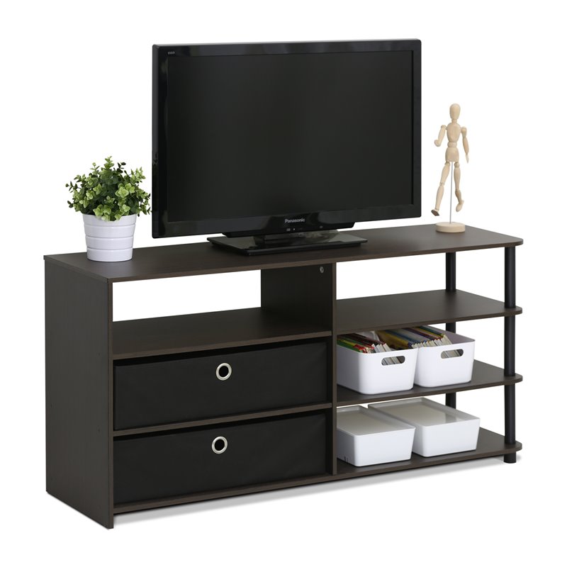 Pemberly Row Contemporary Wood TV Stand for TV up to 55