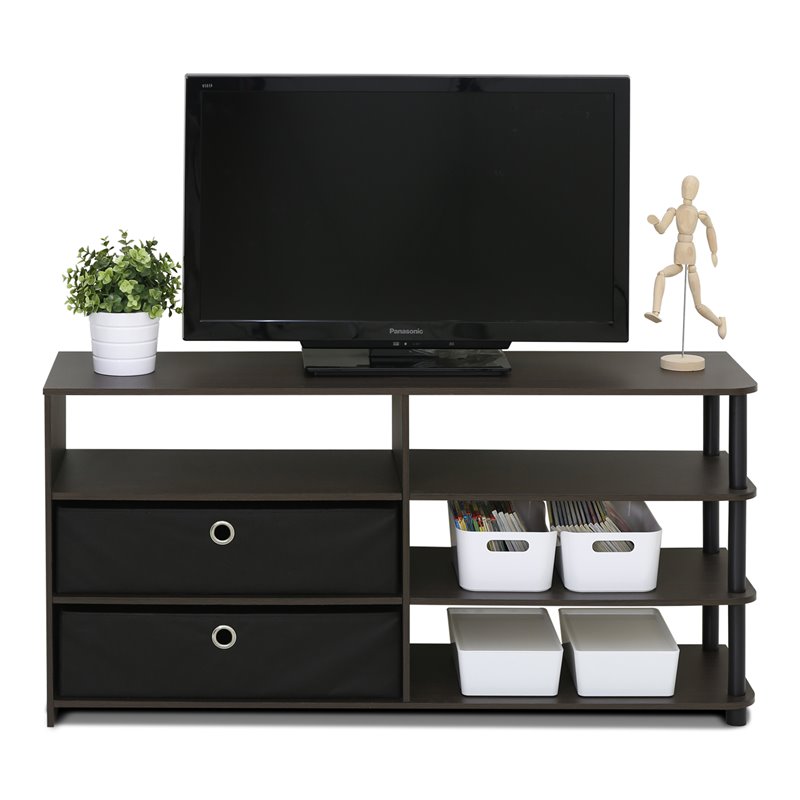 Pemberly Row Contemporary Wood TV Stand for TV up to 55