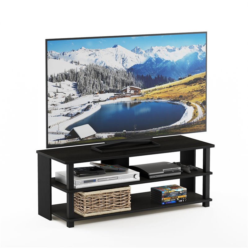 Pemberly Row Engineered Wood 3-Tier TV Stand for TV up to 48