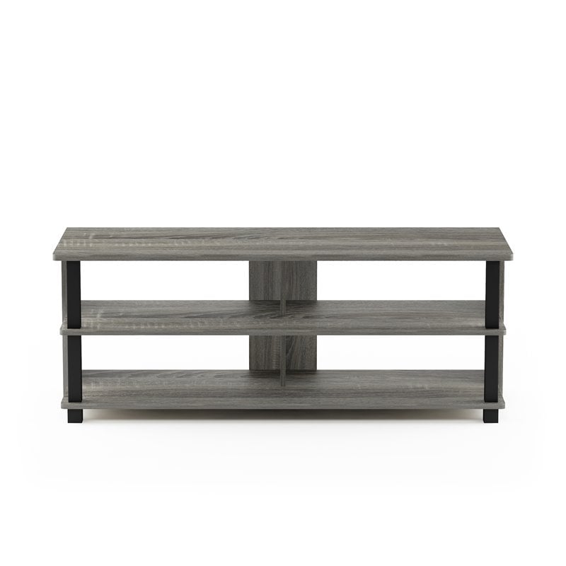 Pemberly Row Wood 3-Tier TV Stand for TV up to 48