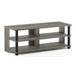 Pemberly Row Wood 3-Tier TV Stand for TV up to 48