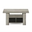 Pemberly Row Wood Coffee Table with Bin Drawer in French Oak Gray/Black