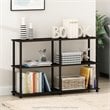 Pemberly Row Turn-N-Tube 3-Tier Double Size Storage Display Rack in Espresso