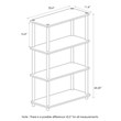 Pemberly Row Wood 4-Tier Multipurpose Shelf Display Rack in Dark Walnut