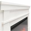 Pemberly Row Wide Mantel with Linear Electric Fireplace in Plaster