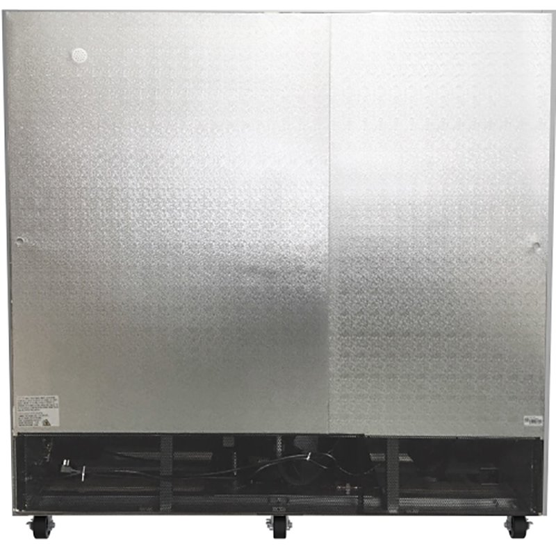 Pemberly Row 3-Door LED Stainless Steel Reach-In Refrigerator Cooler in Silver