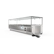 Pemberly Row Stainless Steel Refrigerated Prep Rail Sandwich Station in Silver