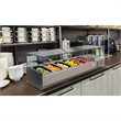 Pemberly Row Stainless Steel Refrigerated Prep Rail Sandwich Station in Silver
