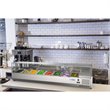 Pemberly Row Stainless Steel Refrigerated Prep Rail Sandwich Station in Silver