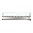 Pemberly Row Stainless Steel Refrigerated Prep Rail Sandwich Station in Silver