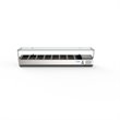 Pemberly Row Stainless Steel Refrigerated Prep Rail Sandwich Station in Silver