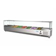 Pemberly Row Stainless Steel Refrigerated Prep Rail Sandwich Station in Silver