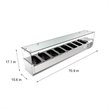 Pemberly Row Stainless Steel Refrigerated Prep Rail Sandwich Station in Silver