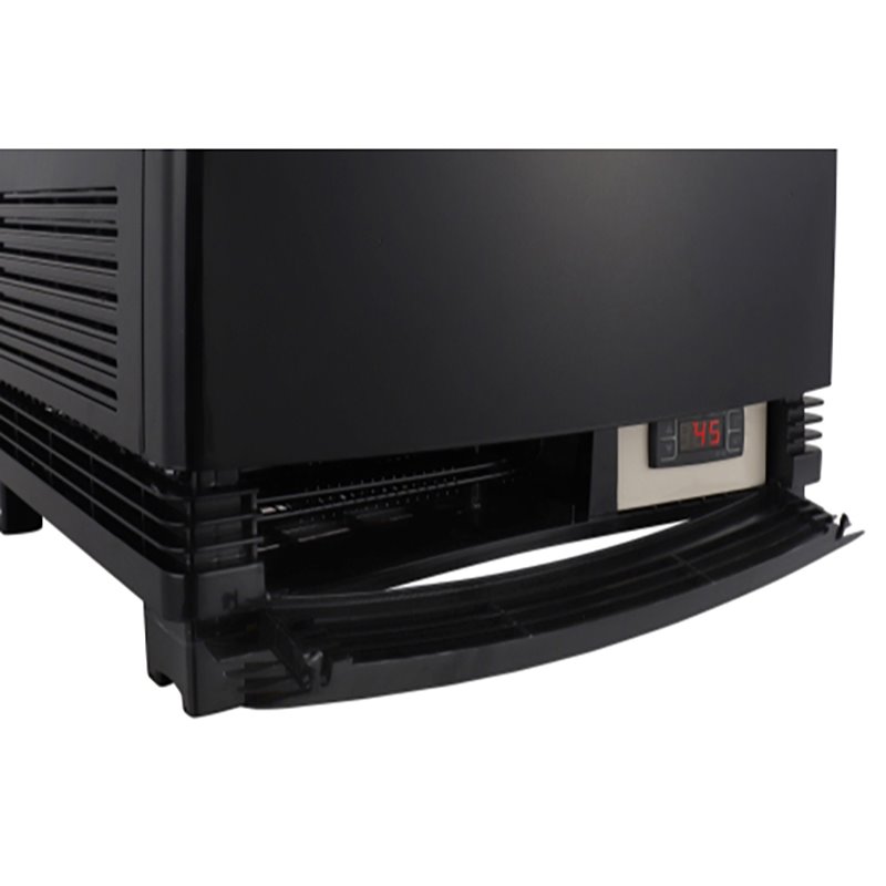 Pemberly Row LED Metal Countertop Refrigerator Display Case in Black