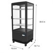 Pemberly Row LED Metal Countertop Refrigerator Display Case in Black