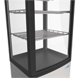 Pemberly Row LED Stainless Steel Countertop Refrigerator Display Case in White