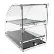 Pemberly Row 2-Tier Glass/Stainless Steel Countertop Bakery Display Case - Clear