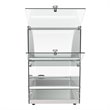 Pemberly Row 2-Tier Glass/Stainless Steel Countertop Bakery Display Case - Clear
