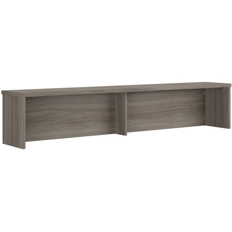 Pemberly Row Engineered Wood Reception Station Hutch in Hudson Elm/Brown