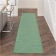 Pemberly Row 10' Runner Blue Green Fabric Modern Area Rug (10' Runner)