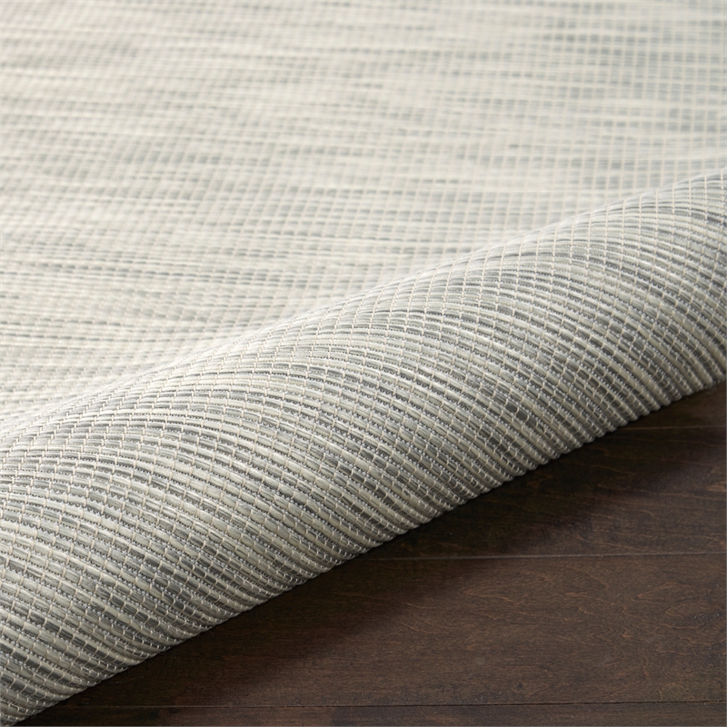 Pemberly Row 10' Runner Light Gray Fabric Modern Area Rug (10' Runner)