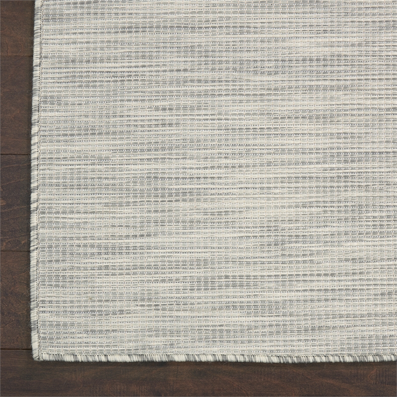 Pemberly Row 10' Runner Light Gray Fabric Modern Area Rug (10' Runner)