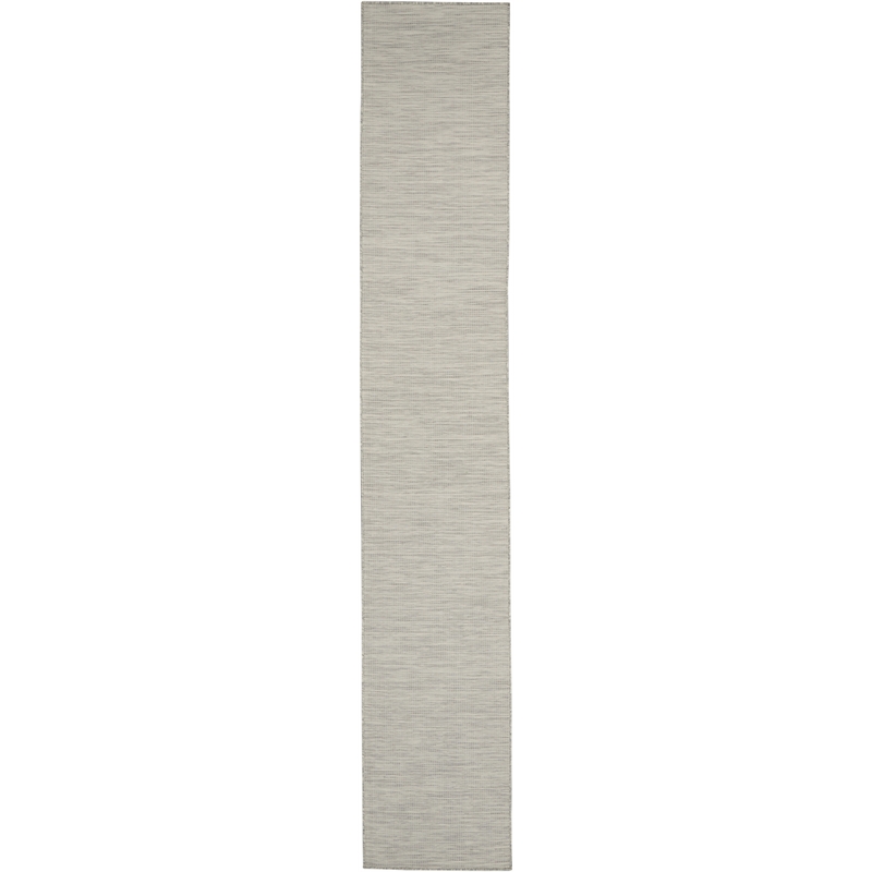 Pemberly Row 10' Runner Light Gray Fabric Modern Area Rug (10' Runner)