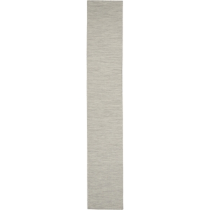 Pemberly Row 10' Runner Light Gray Fabric Modern Area Rug (10' Runner)