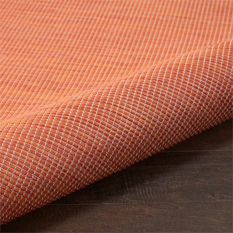 Pemberly Row 10' Runner Terracotta Fabric Modern Area Rug (10' Runner)