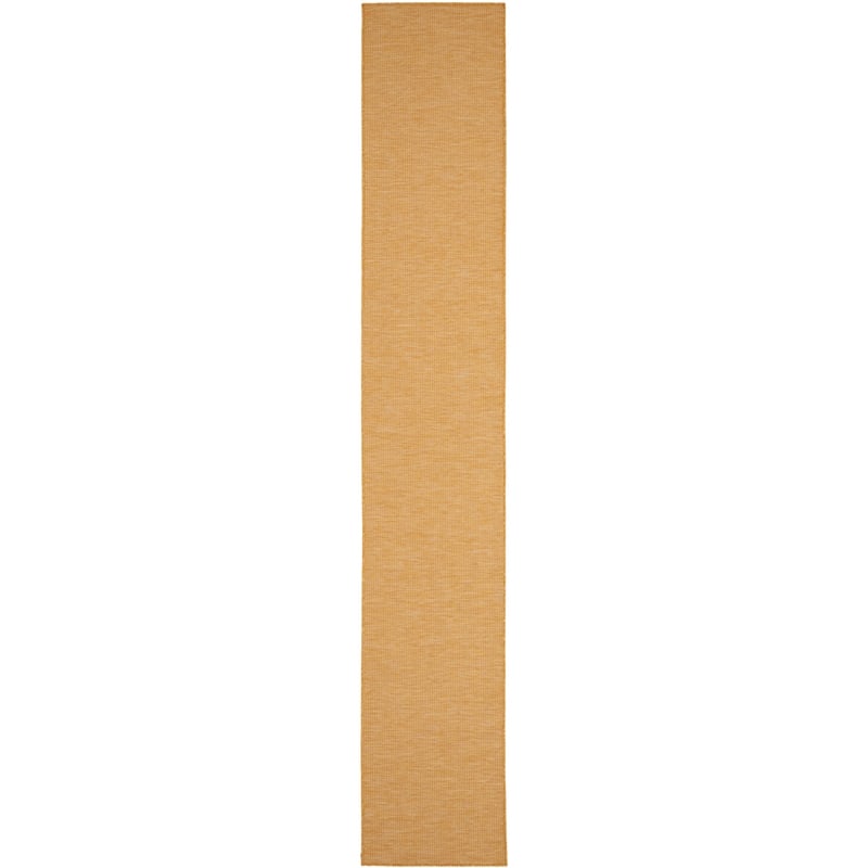 Pemberly Row 10' Runner Yellow Fabric Modern Area Rug (10' Runner)