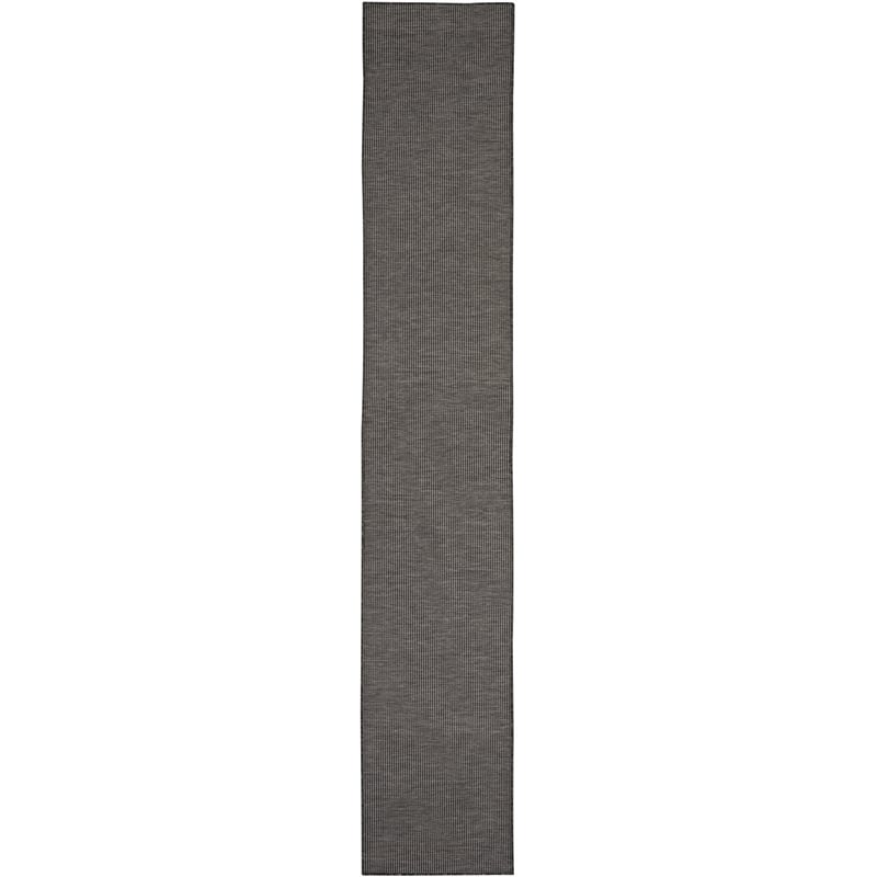 Pemberly Row 12' Runner Charcoal Fabric Modern Area Rug (12' Runner)