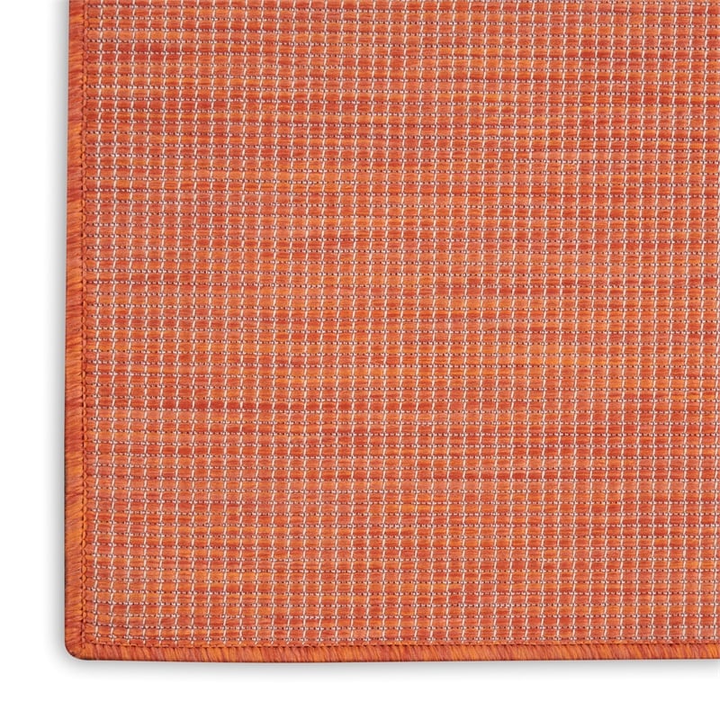 Pemberly Row 12' Runner Terracotta Fabric Modern Area Rug (12' Runner)