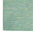 Pemberly Row 8' Runner Blue Green Fabric Modern Area Rug (8' Runner)